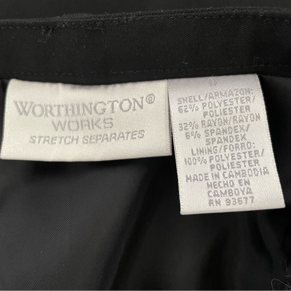 Vintage Worthington Works Basic Solid Black Midi … - image 5